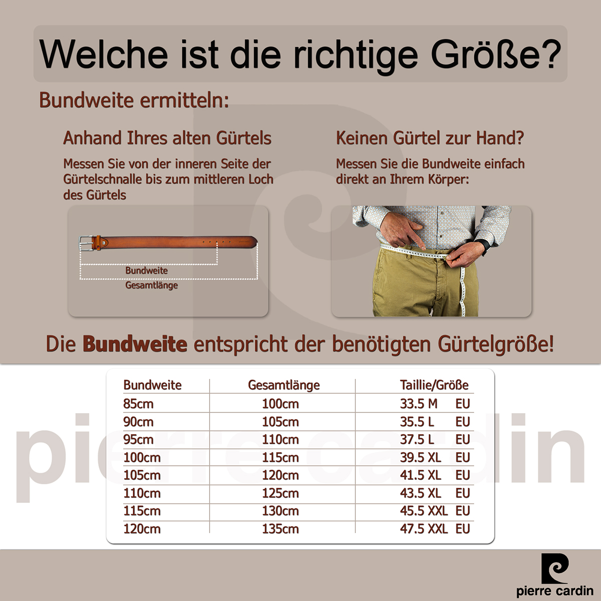 Pierre Cardin Ledergürtel Herren