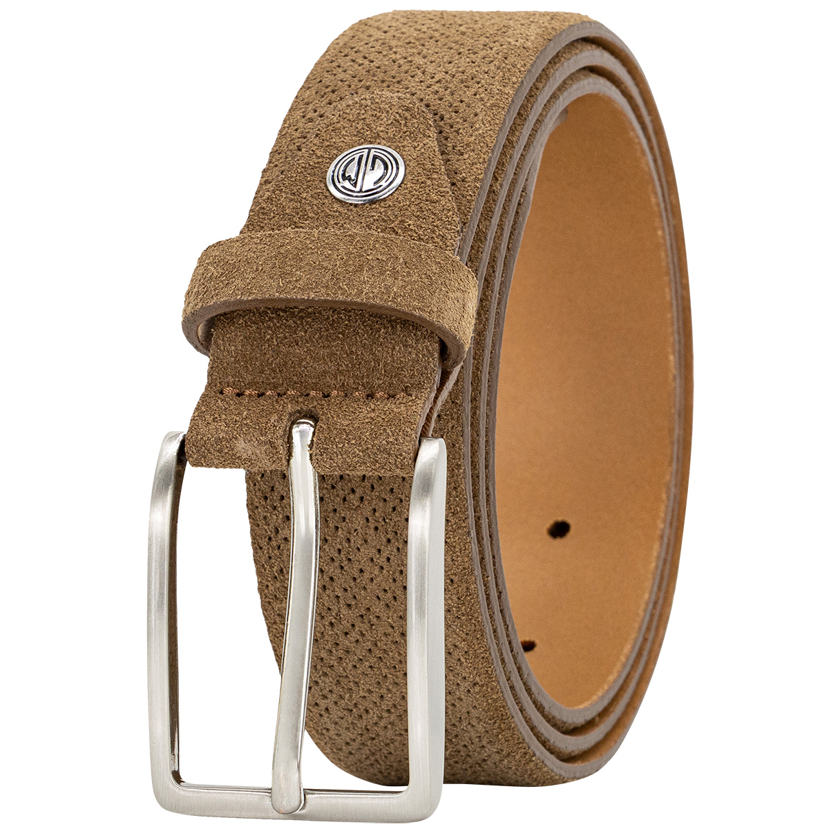 LINDENMANN klassischer Echtlederherrengürtel aus Verloursrindleder taupe