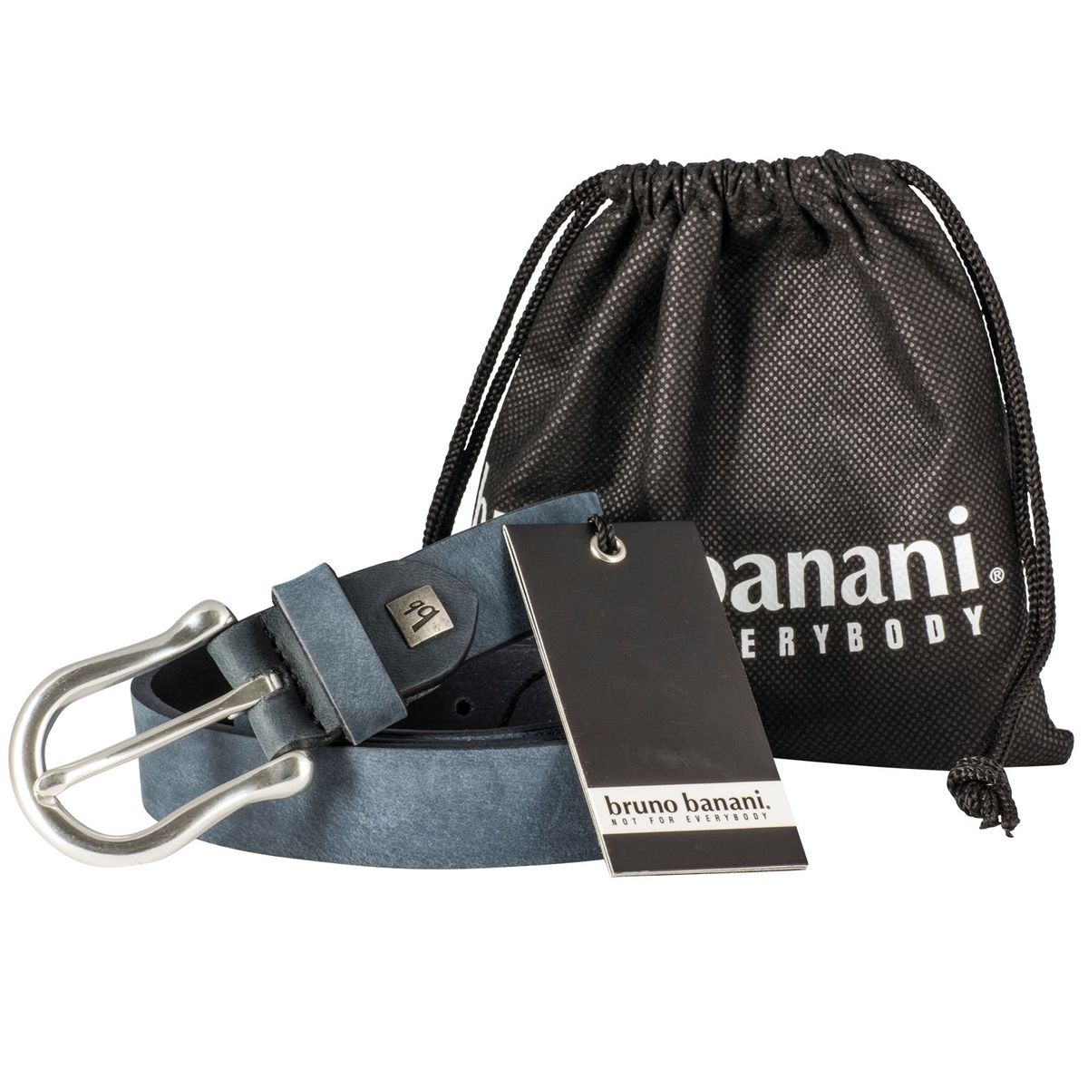 Bruno Banani Ledergürtel Damen Vollrind Nubukleder marineblau