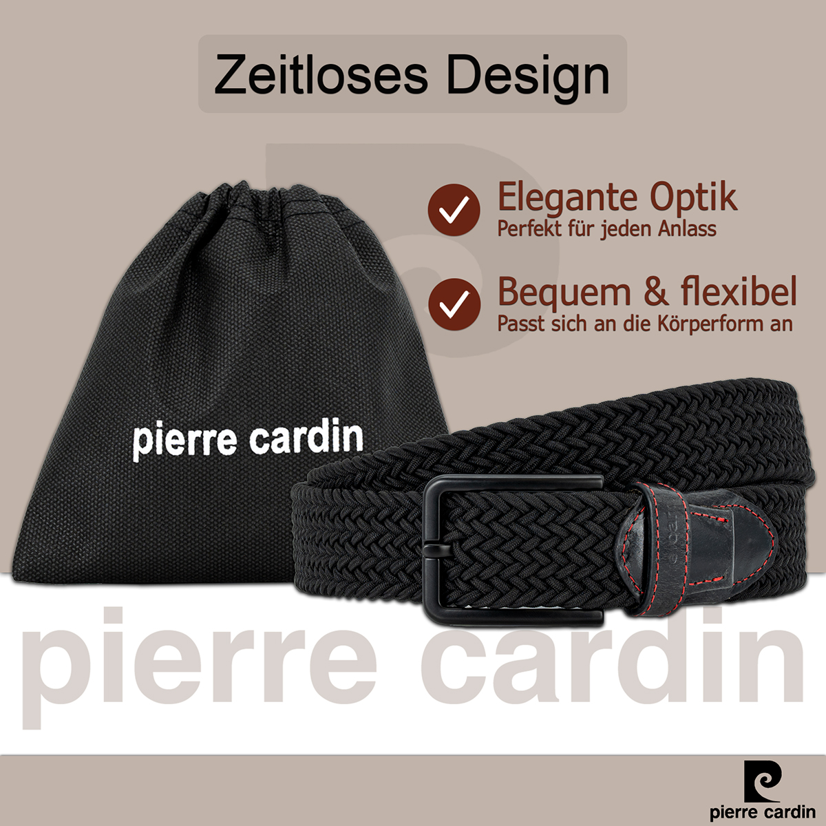 Pierre Cardin Herren-Leder-Gürtel