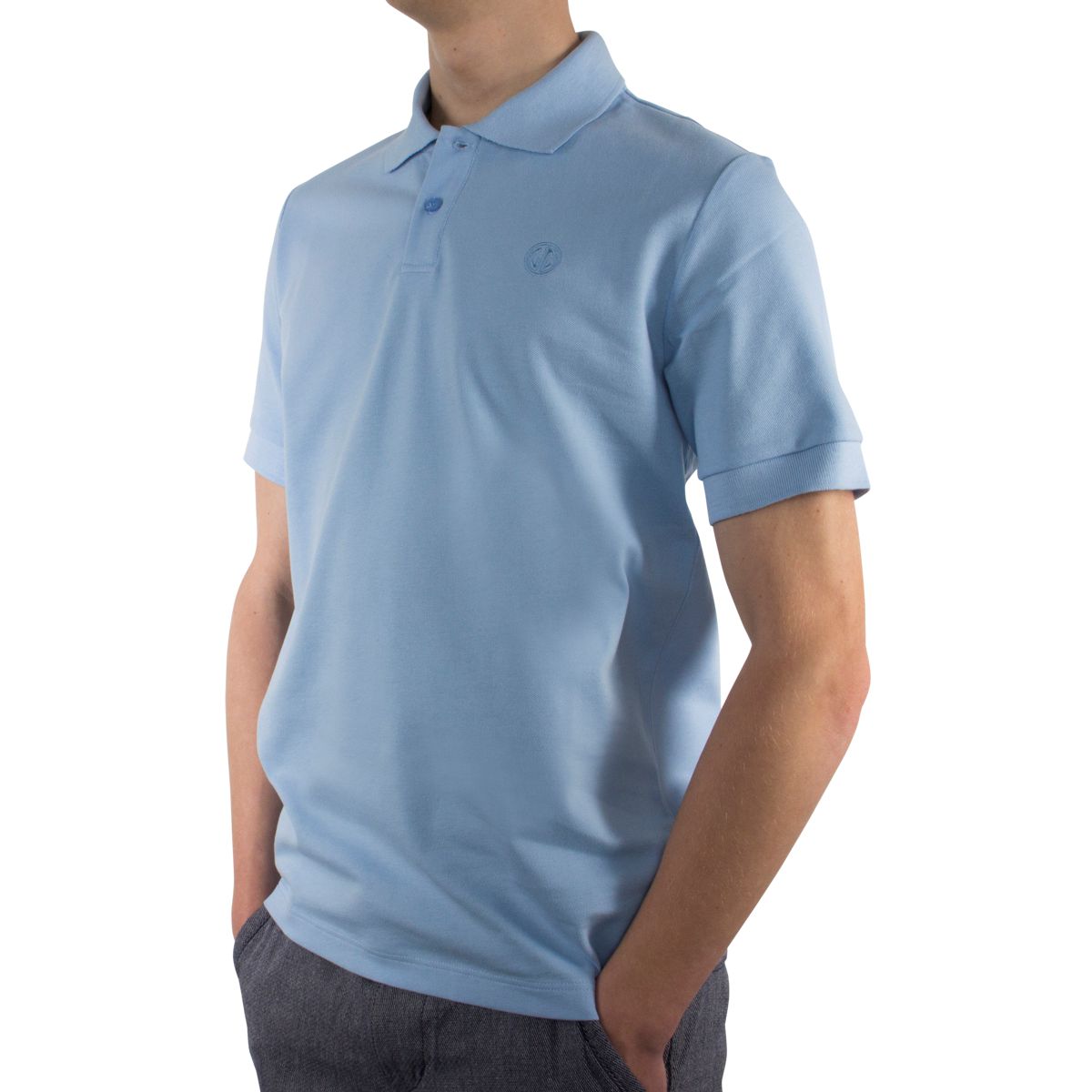 LINDENMANN Poloshirt Bio-Baumwolle Herren Hellblau