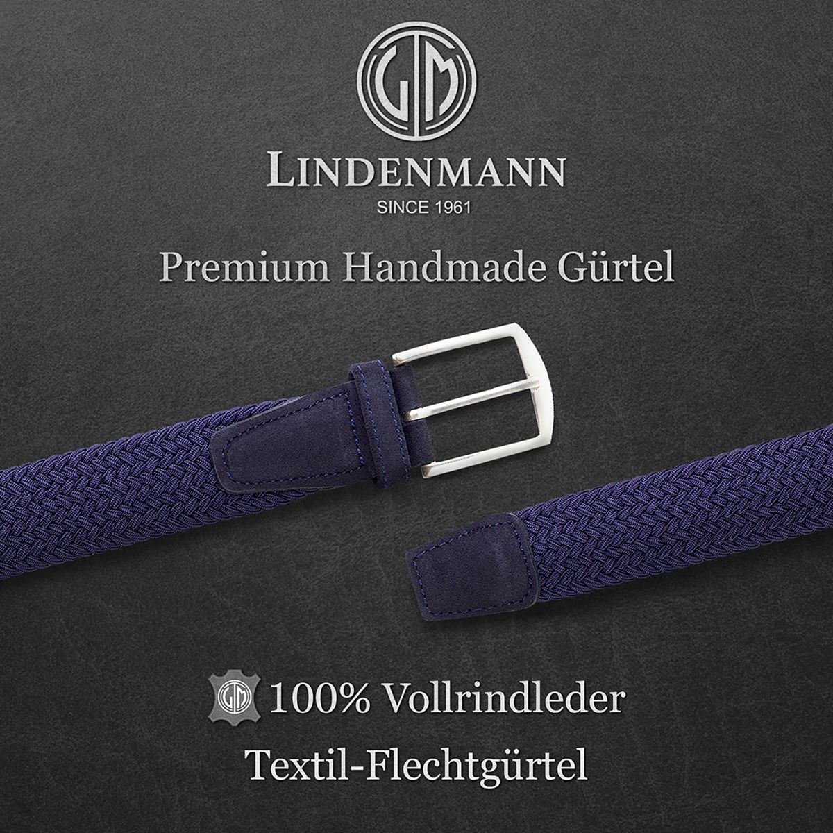 LINDENMANN Golfgürtel Herren blau