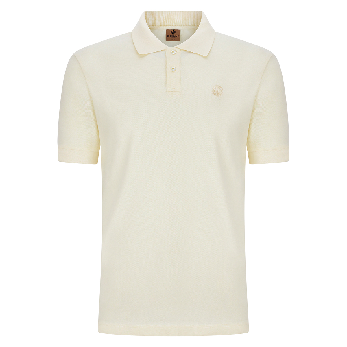 LINDENMANN Herren Poloshirt slim fit aus Bio-Baumwolle Beige LINDENMANN Poloshirt slim fit Bio-Baumwolle Herren Beige