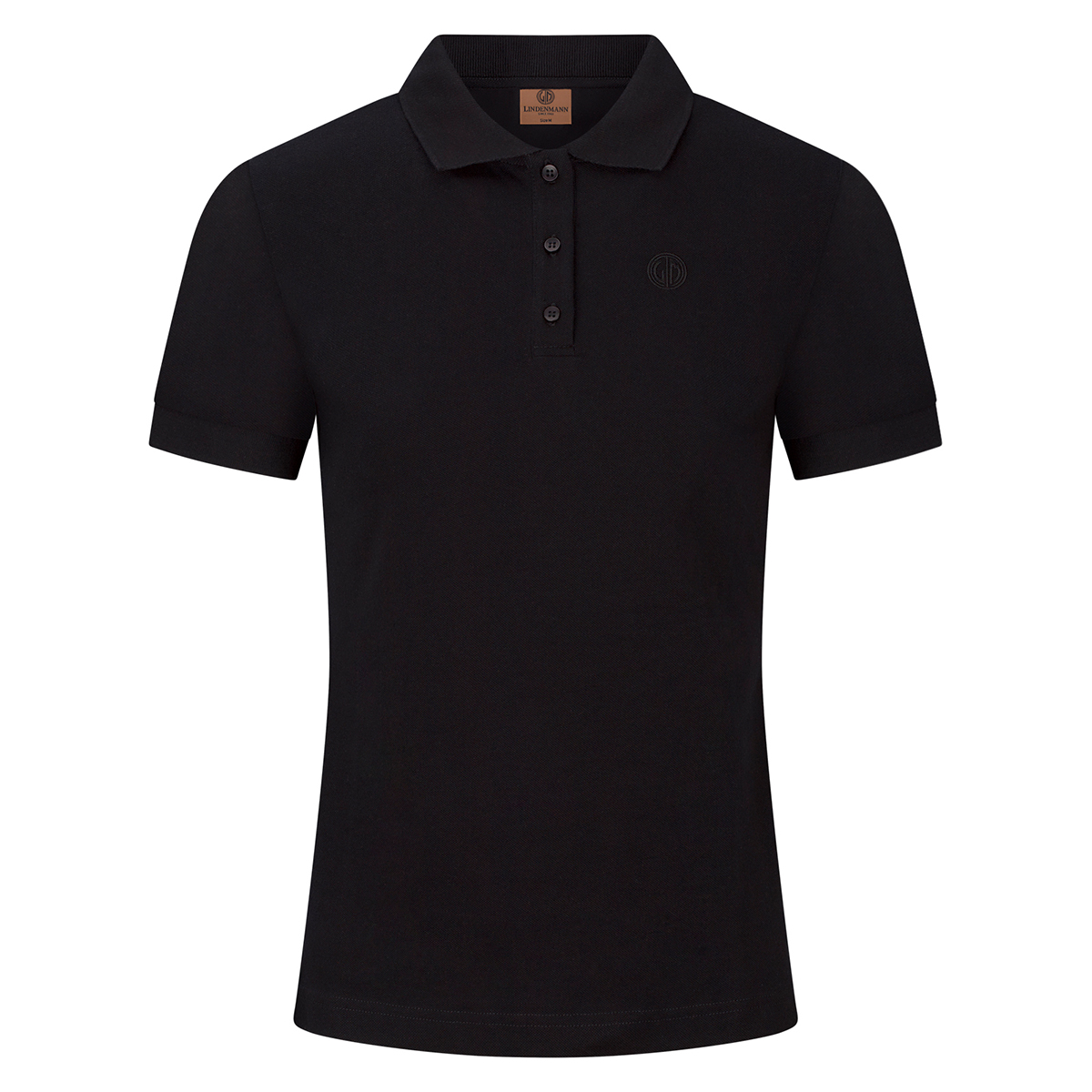 LINDENMANN Poloshirt Bio-Baumwolle Damen Schwarz