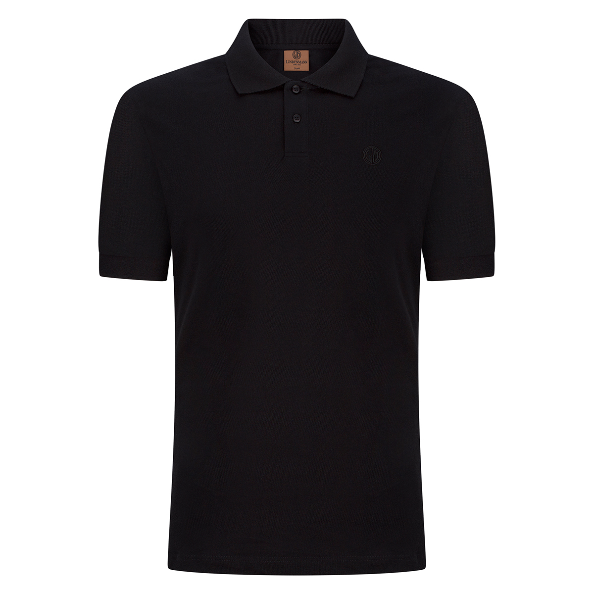 LINDENMANN Poloshirt slim fit Bio-Baumwolle Herren Schwarz