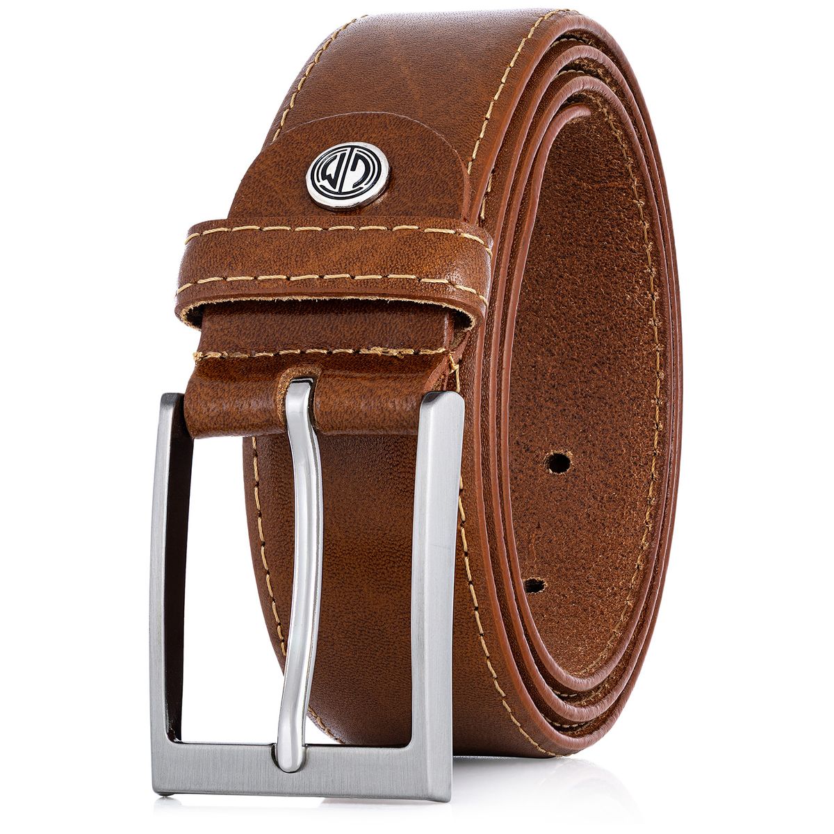 LINDENMANN Ledergürtel Herren cognac