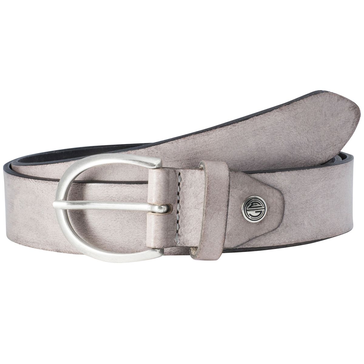 LINDENMANN Ledergürtel Damen echtes Leder 40 mm grau
