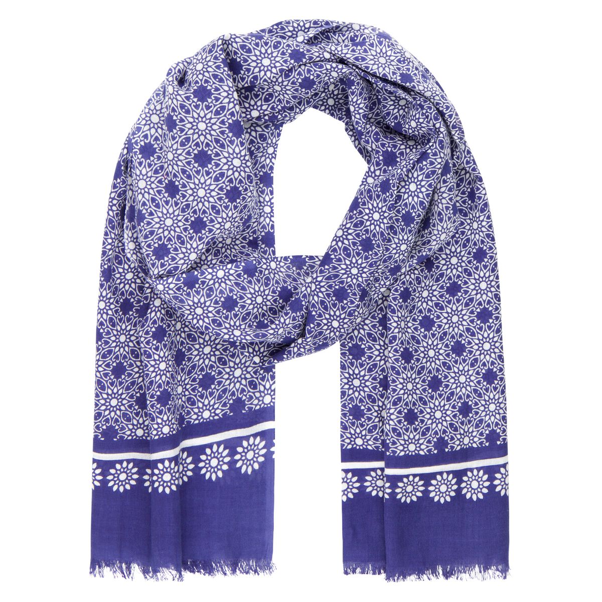 LINDENMANN Schal Herren blau LINDENMANN Schal Herren blau Herren-Schal dünn 100 % Baumwolle