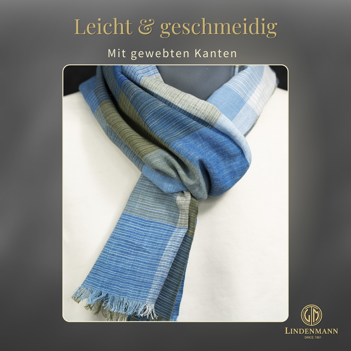 Herren Schal blau