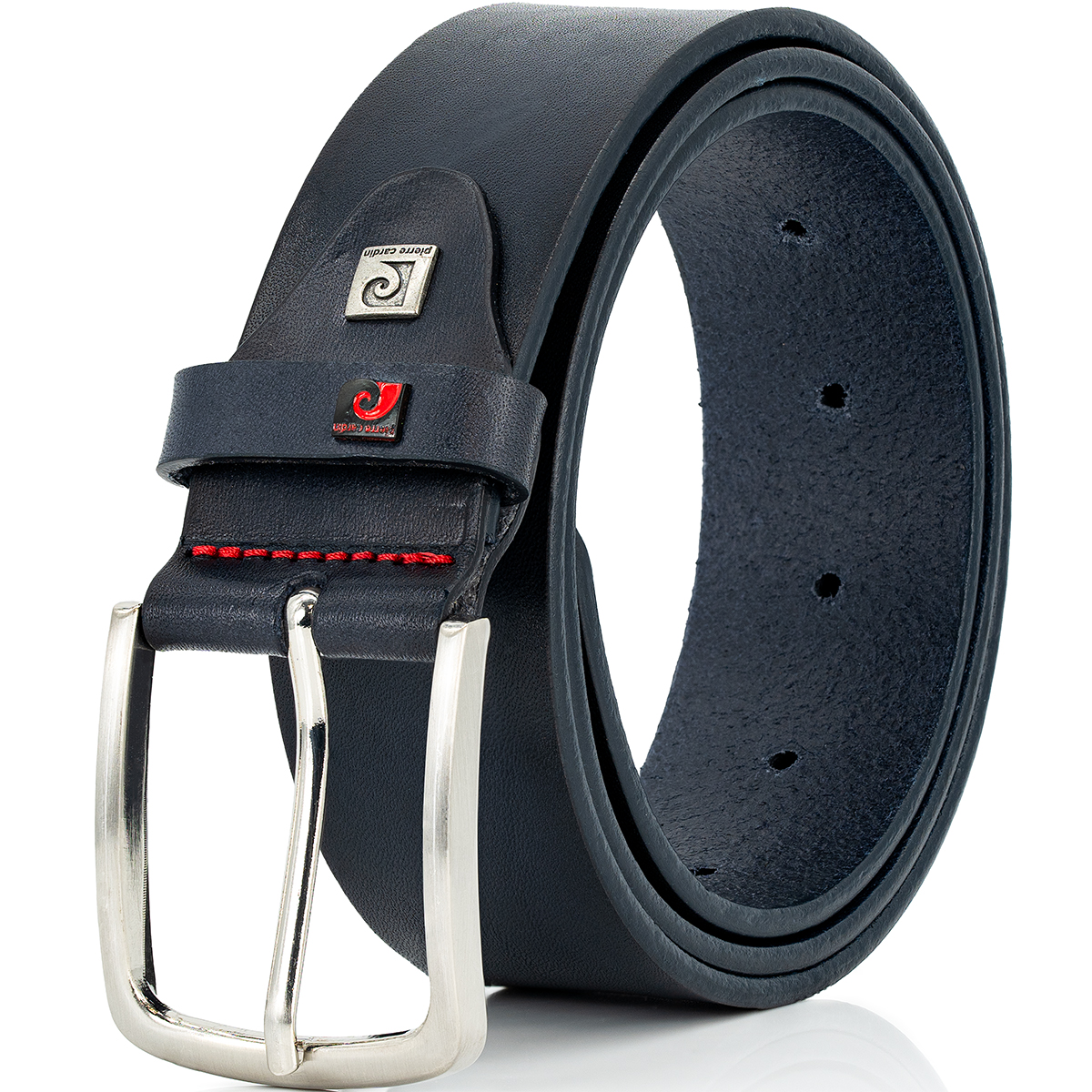 Pierre Cardin Herren Echtledergürtel Herren marine