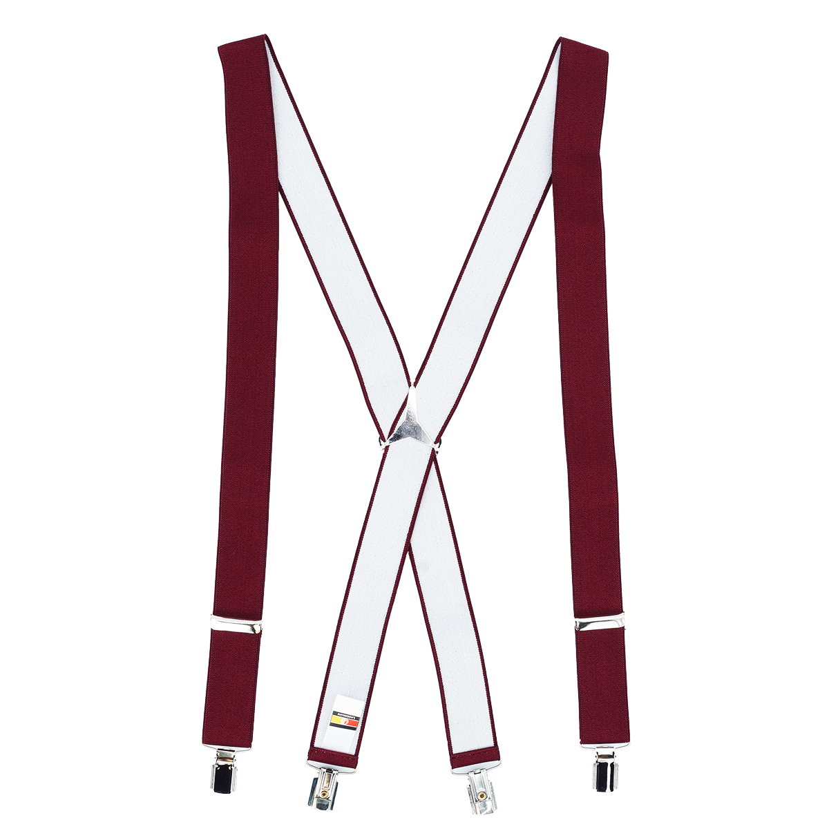 LINDENMANN Herren Hosenträger mit starkem Clip bordeux