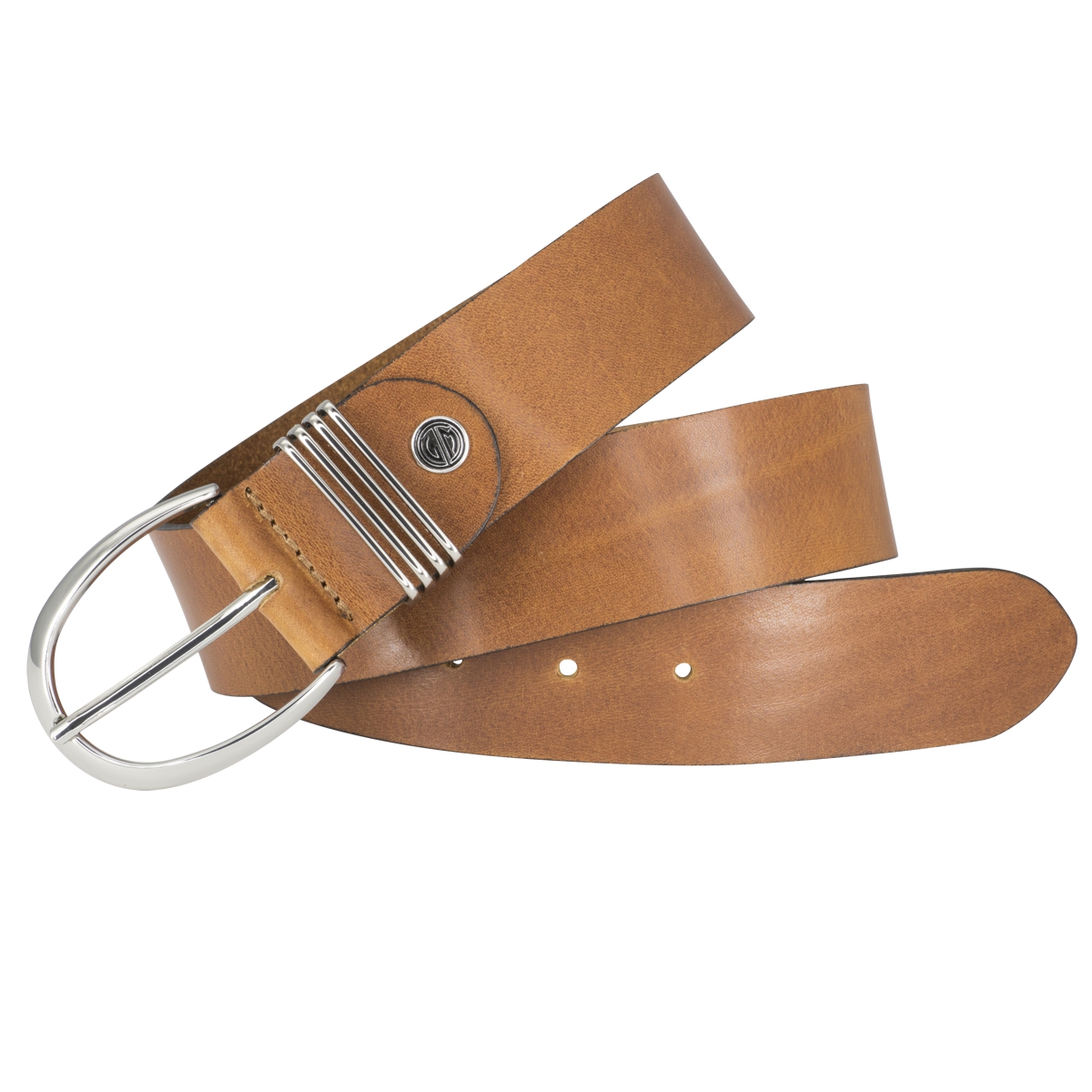 LINDENMANN Ledergürtel Damen, Gürtel Damen echtes Leder 40 mm breit cognac