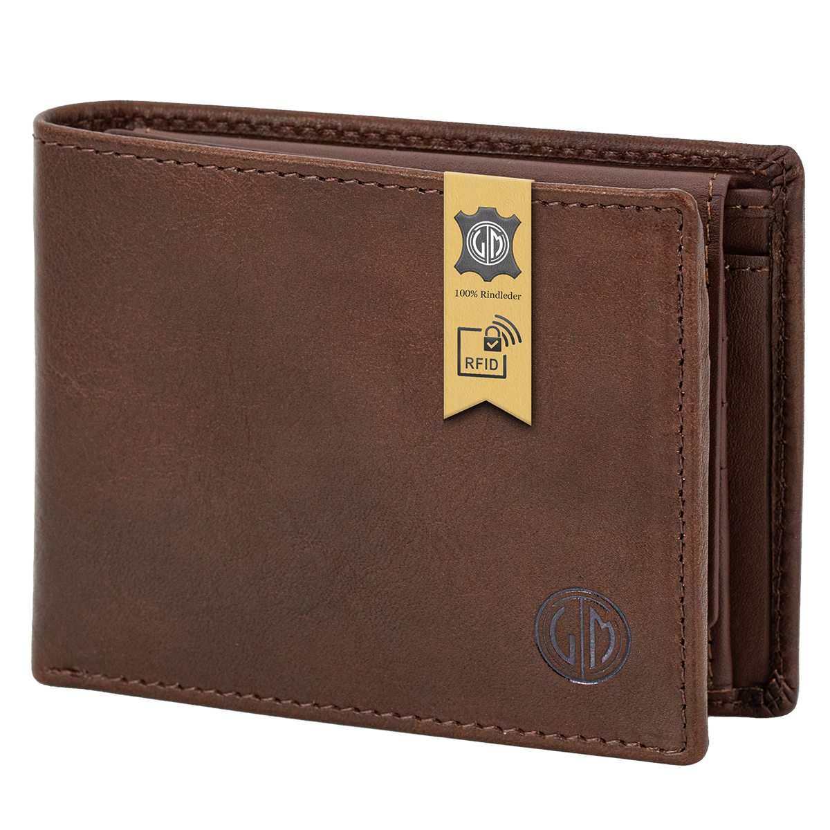 LINDENMANN Herren Leder Geldbeutel braun LINDENMANN Herren Leder Portemonnaie braun