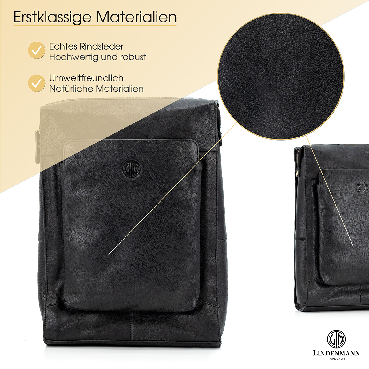 Lindenmann Rucksack schwarz