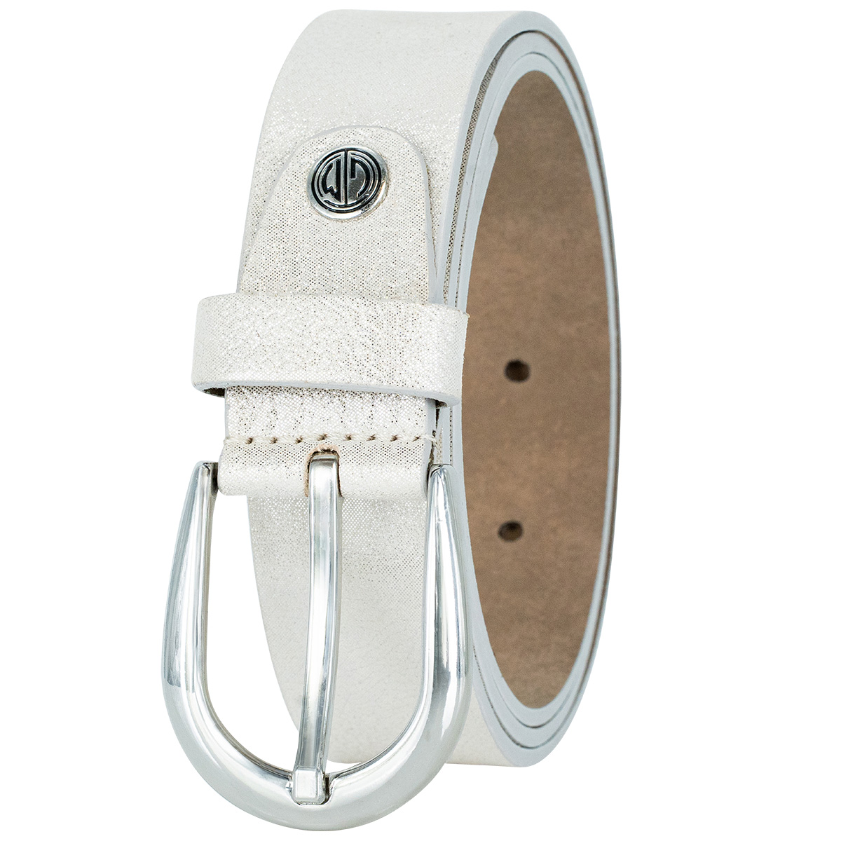 LINDENMANN Rindleder Damengürtel Creme-Beige