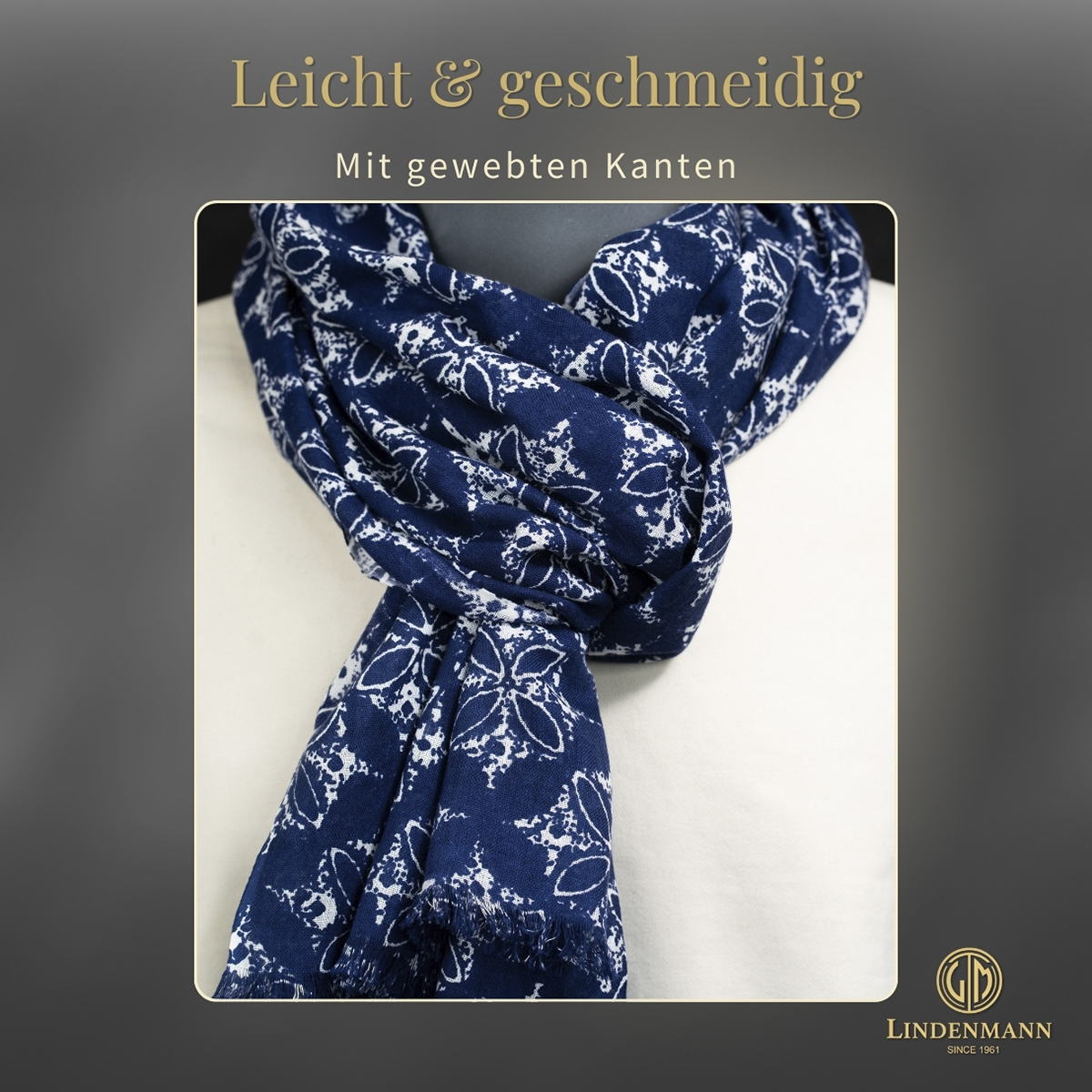 Herren Schal blau
