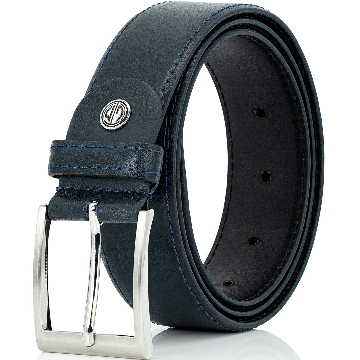 LINDENMANN Gürtel Herren Vollledergürtel aus Rindleder, 35 mm breit , kürzbar,  Gürtel Herren XXL, marine Zubehor, Gürtel, Leinwand,