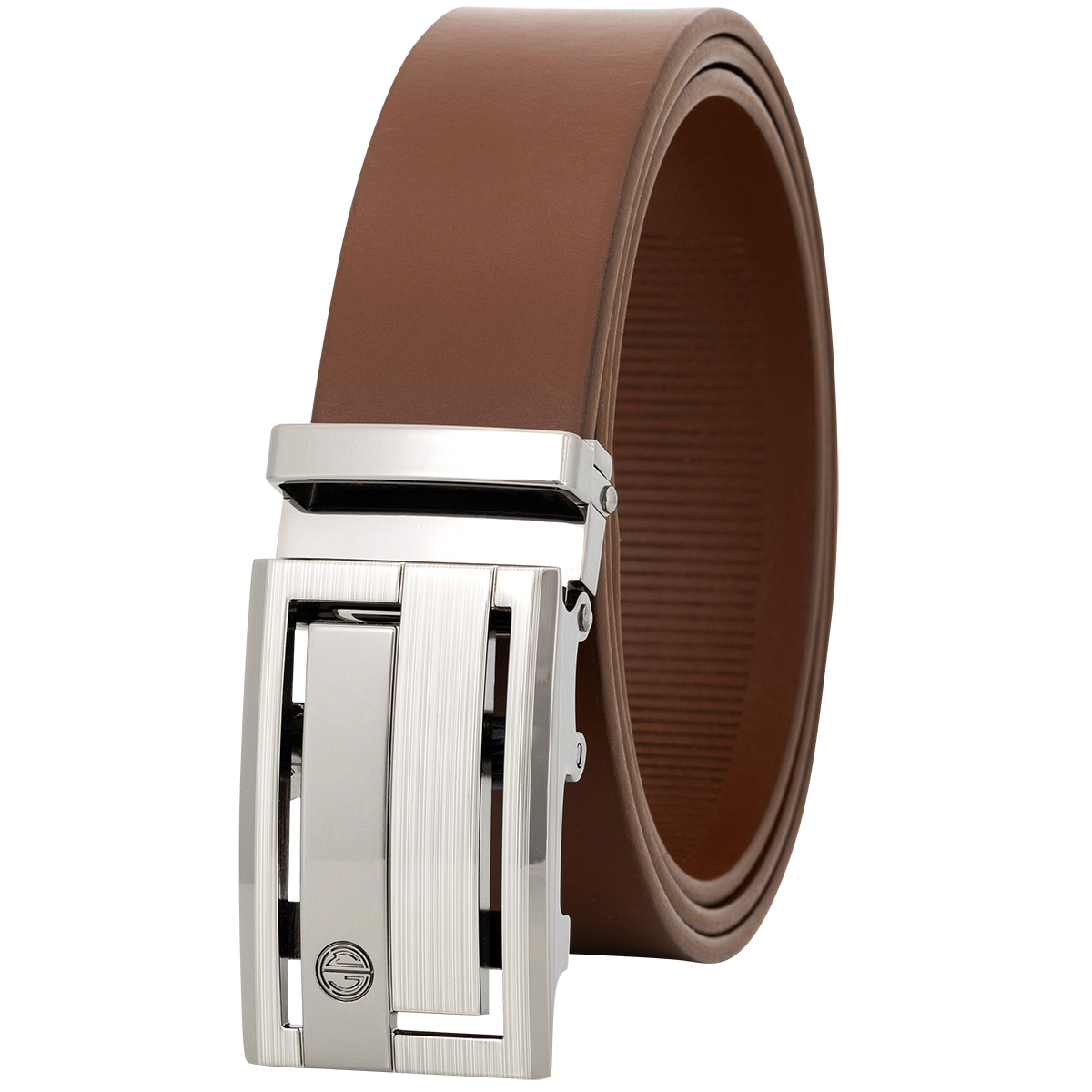 LINDENMANN Ledergürtel Automatikgürtel Herren cognac