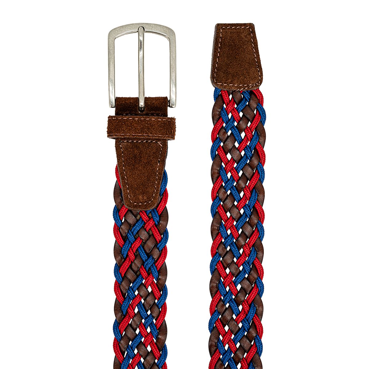 LINDENMANN Freizeitgürtel Herren blau-rot