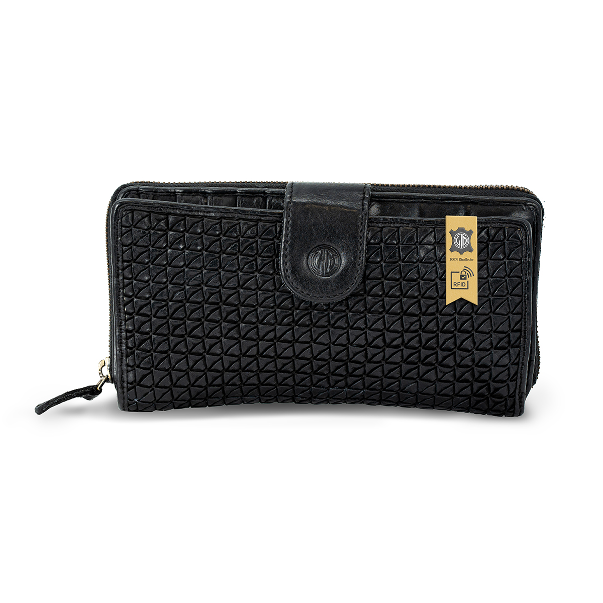 LINDENMANN Damen Leder Geldbeutel schwarz LINDENMANN Damen Leder Portemonnaie schwarz