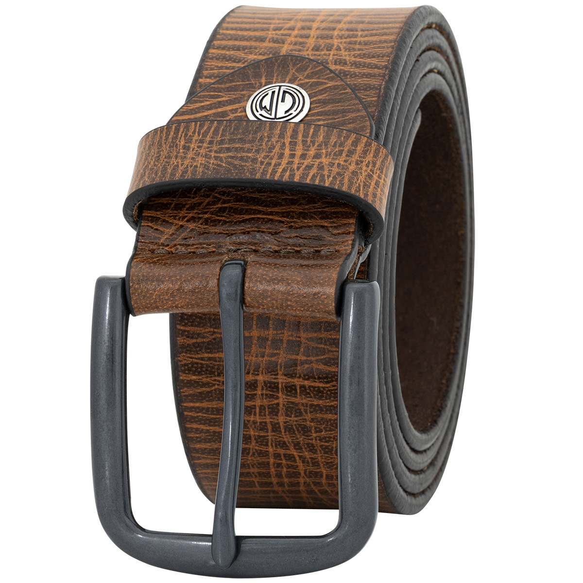 LINDENMANN Vollrindleder Herrengürtel Cognac