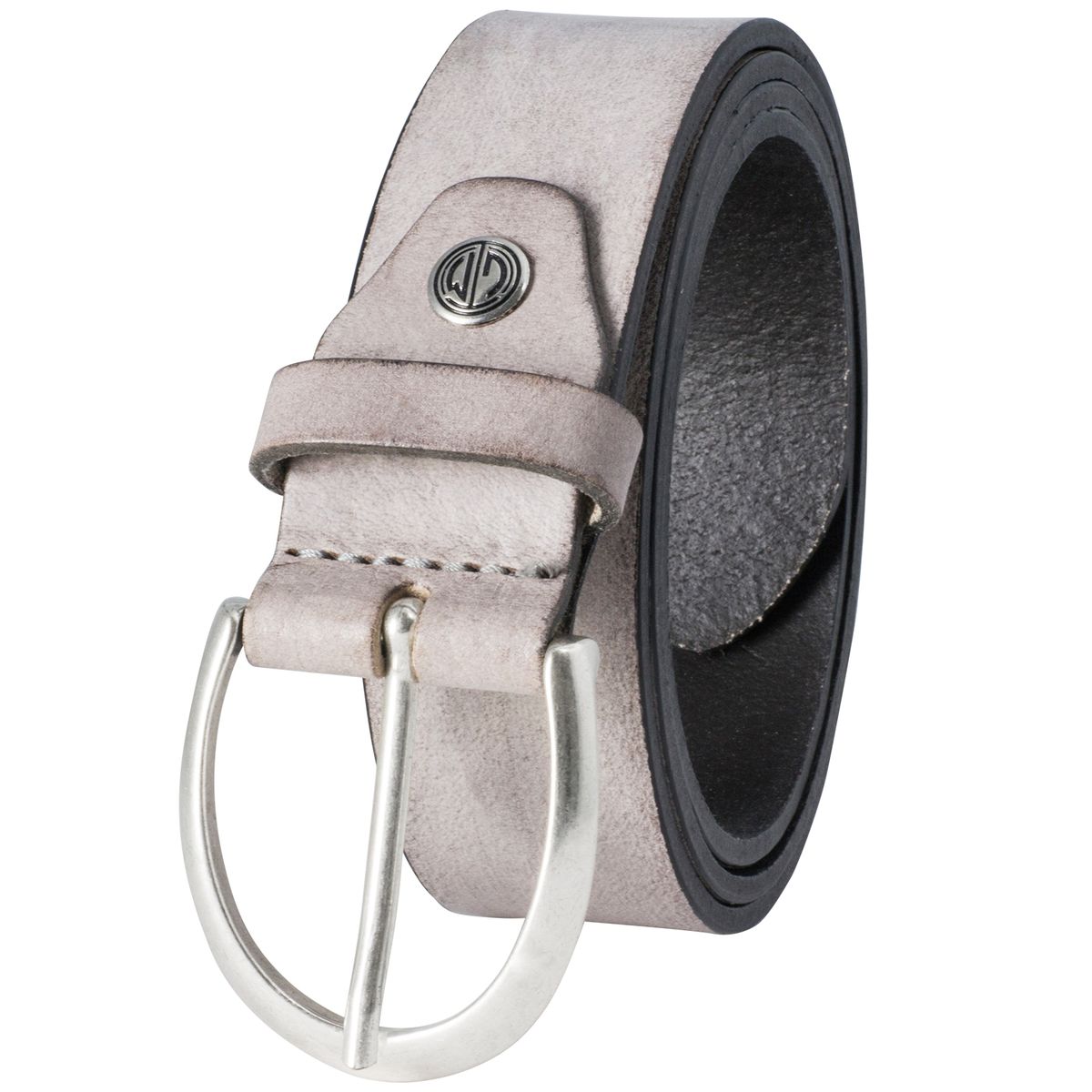 LINDENMANN Ledergürtel Damen echtes Leder 40 mm grau