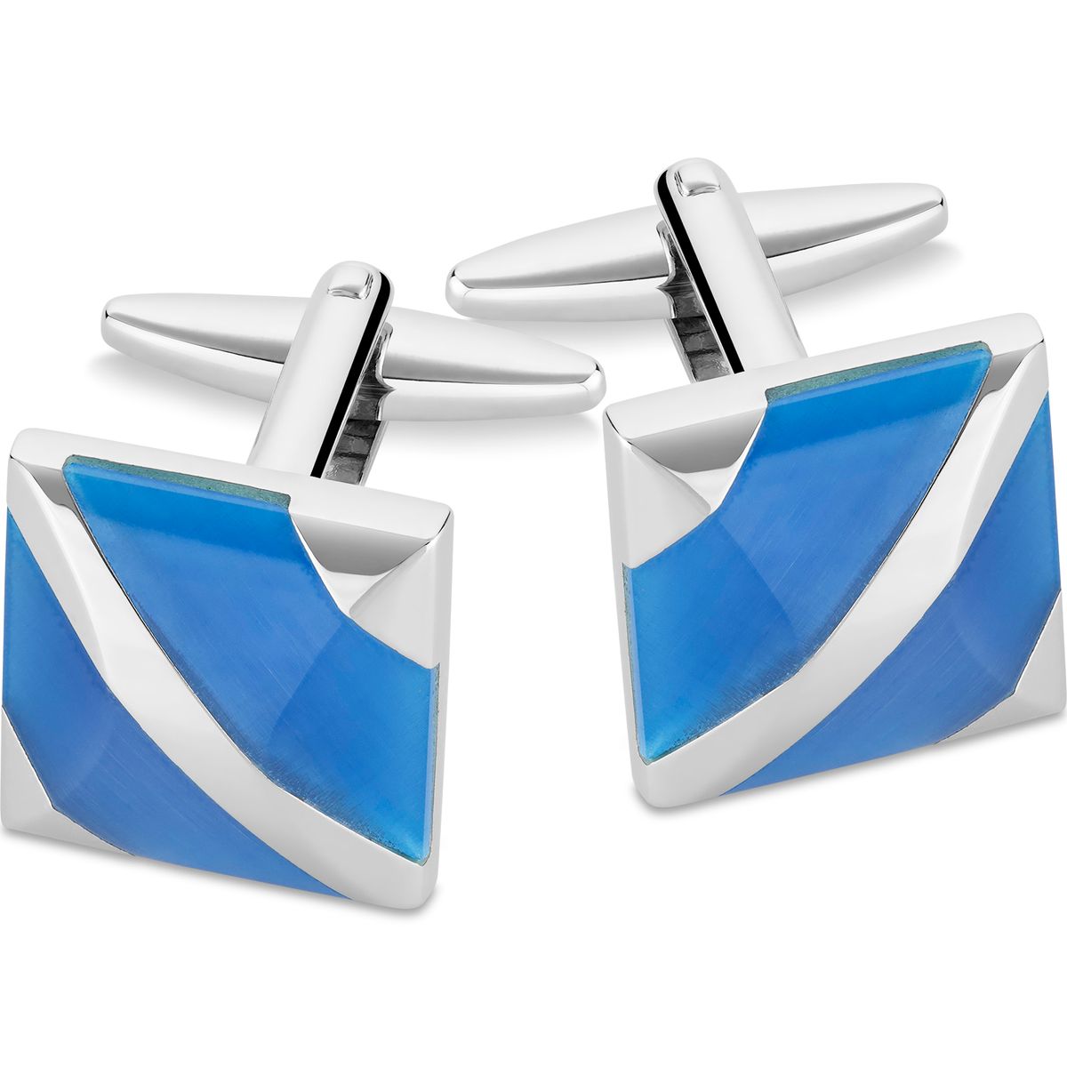 LINDENMANN Manschettenknöpfe Herren im Geschenk-Etui silberfarben