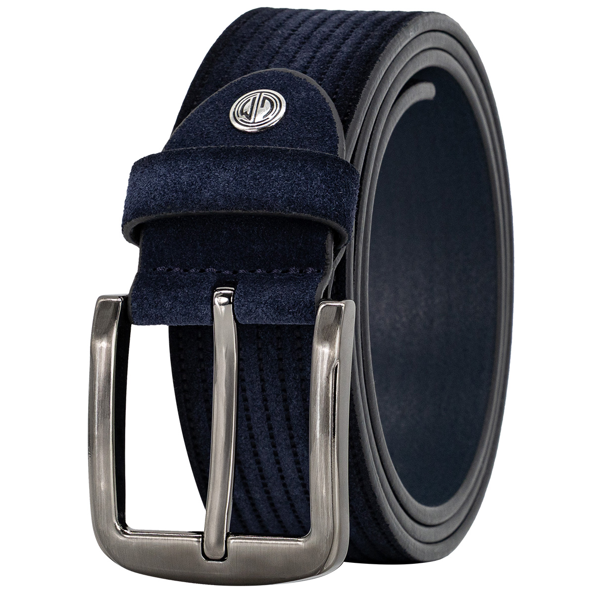 Gürtel, Navy, Breite?, LINDENMANN Herren Casual Vollrindledergürtel marine