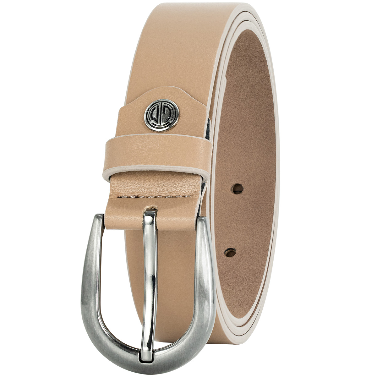 LINDENMANN Rindsleder Damengürtel Koralle