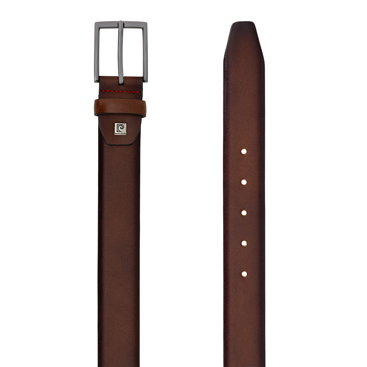 PIERRE CARDIN Herrengürtel aus 100% echtem Rindleder cognac