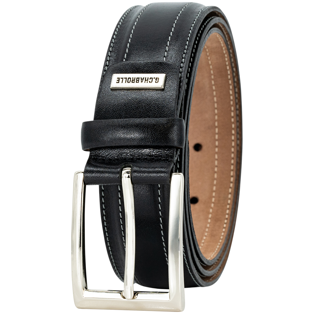 G.CHABROLLE by LINDENMANN Premium-Herren-Leder-Gürtel