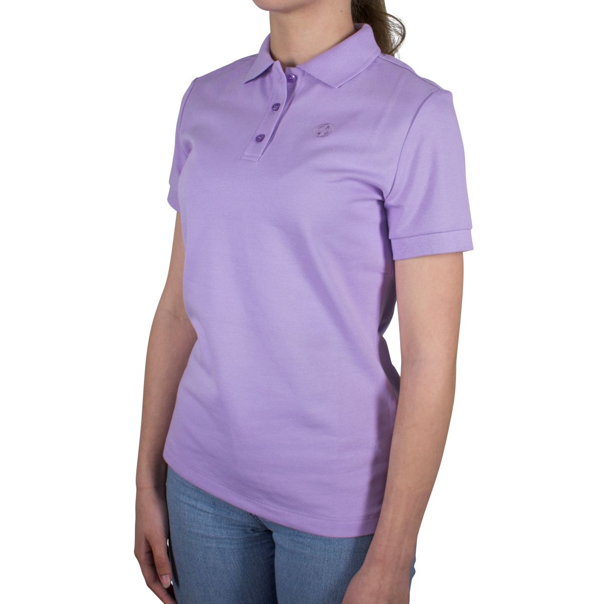 LINDENMANN Poloshirt Damen slim fit kurzarm flieder Bio Baumwolle Made in EU