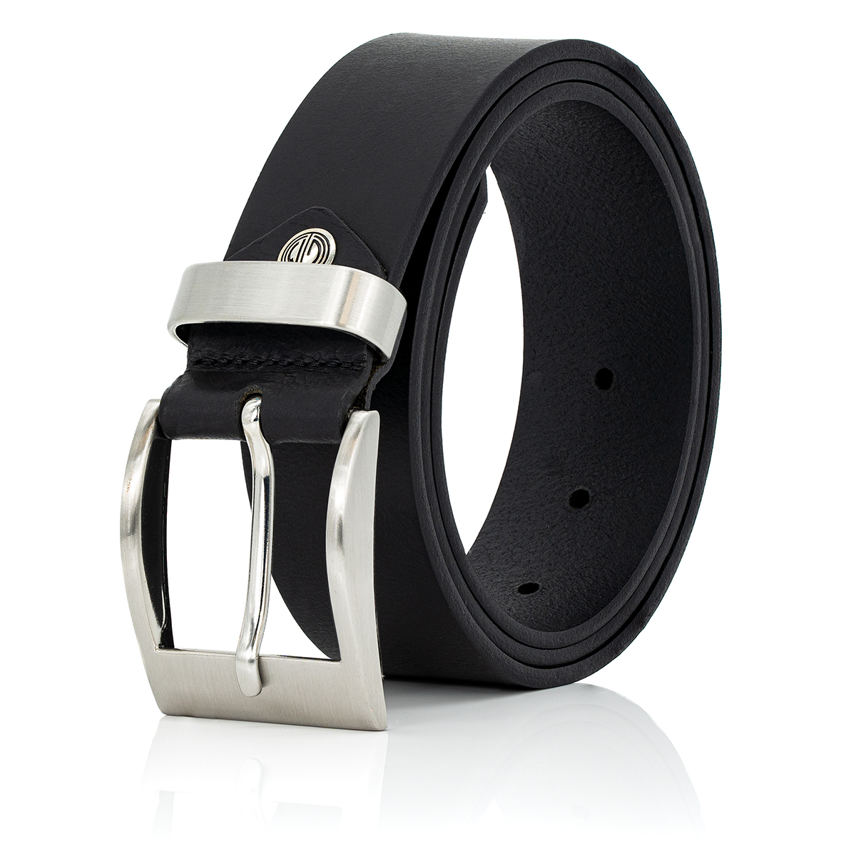 LINDENMANN Ledergürtel Herren schwarz