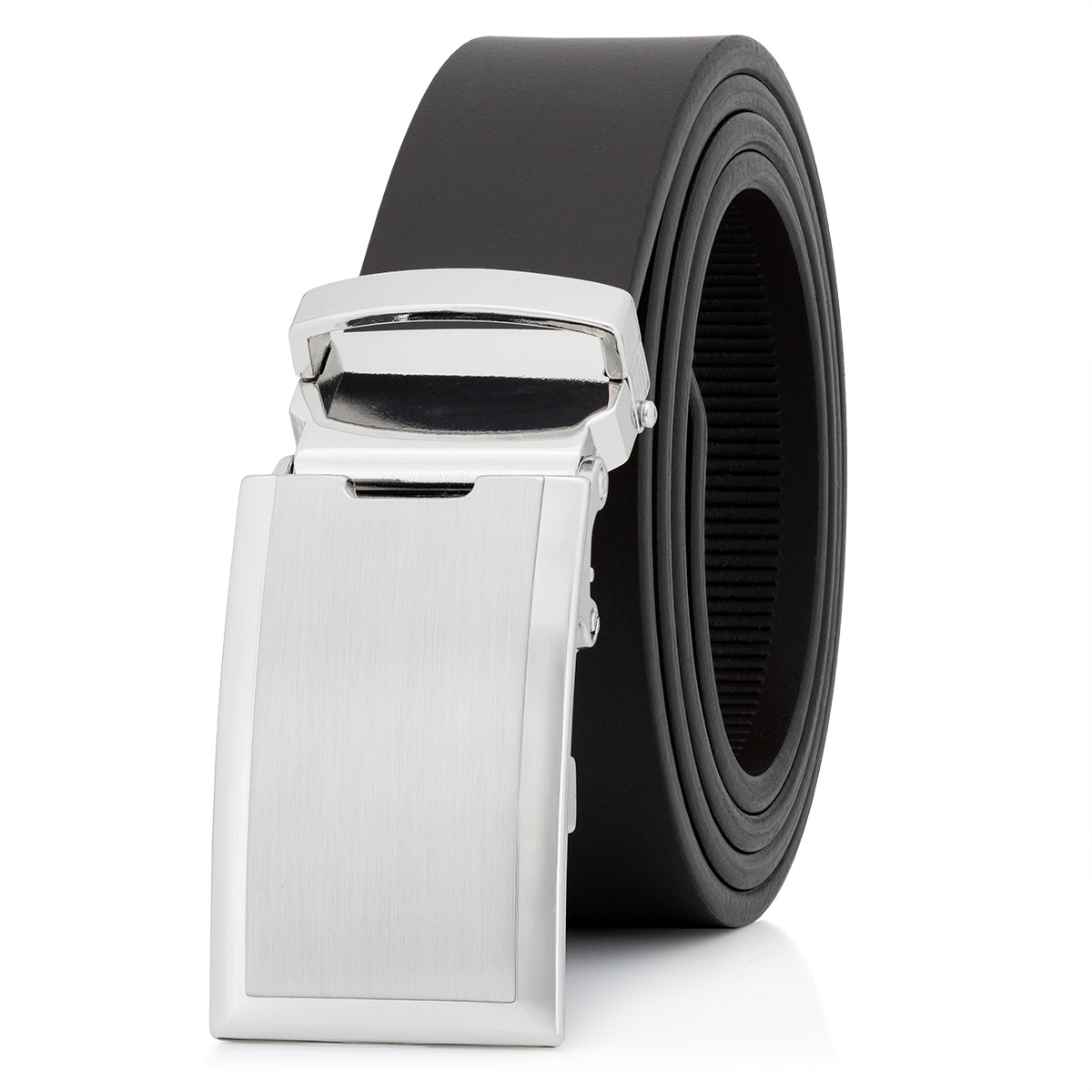 LINDENMANN eleganter Anzugautomatikgürtel für Herren aus 100% Vollrindleder in dunkelbraun passend zu elegantem Stil