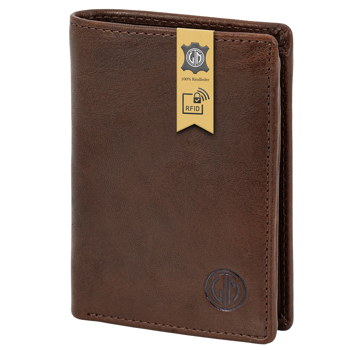 LINDENMANN Herren Leder Portemonnaie braun