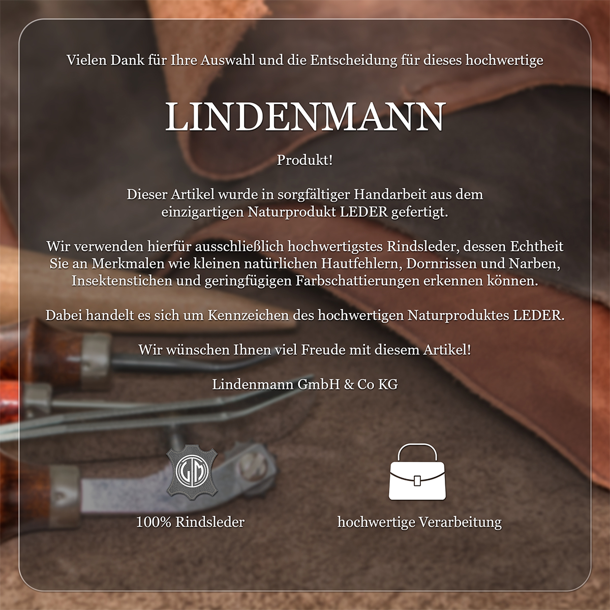 Lindenmann Ledertasche schwarz