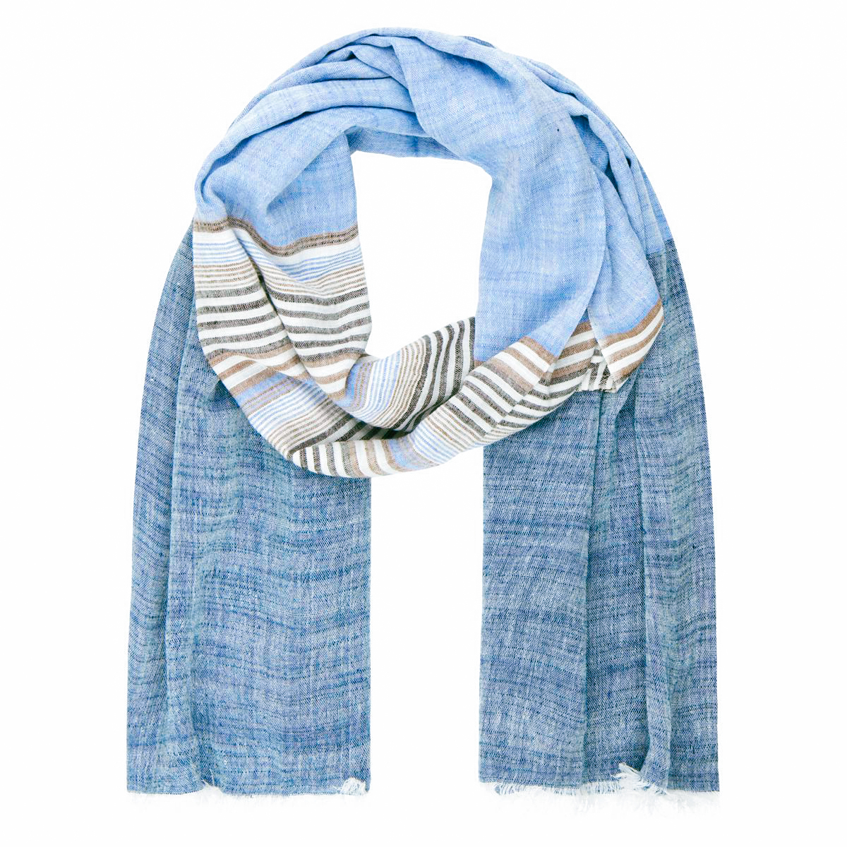 LINDENMANN Schal Herren blau Herren Schal blau