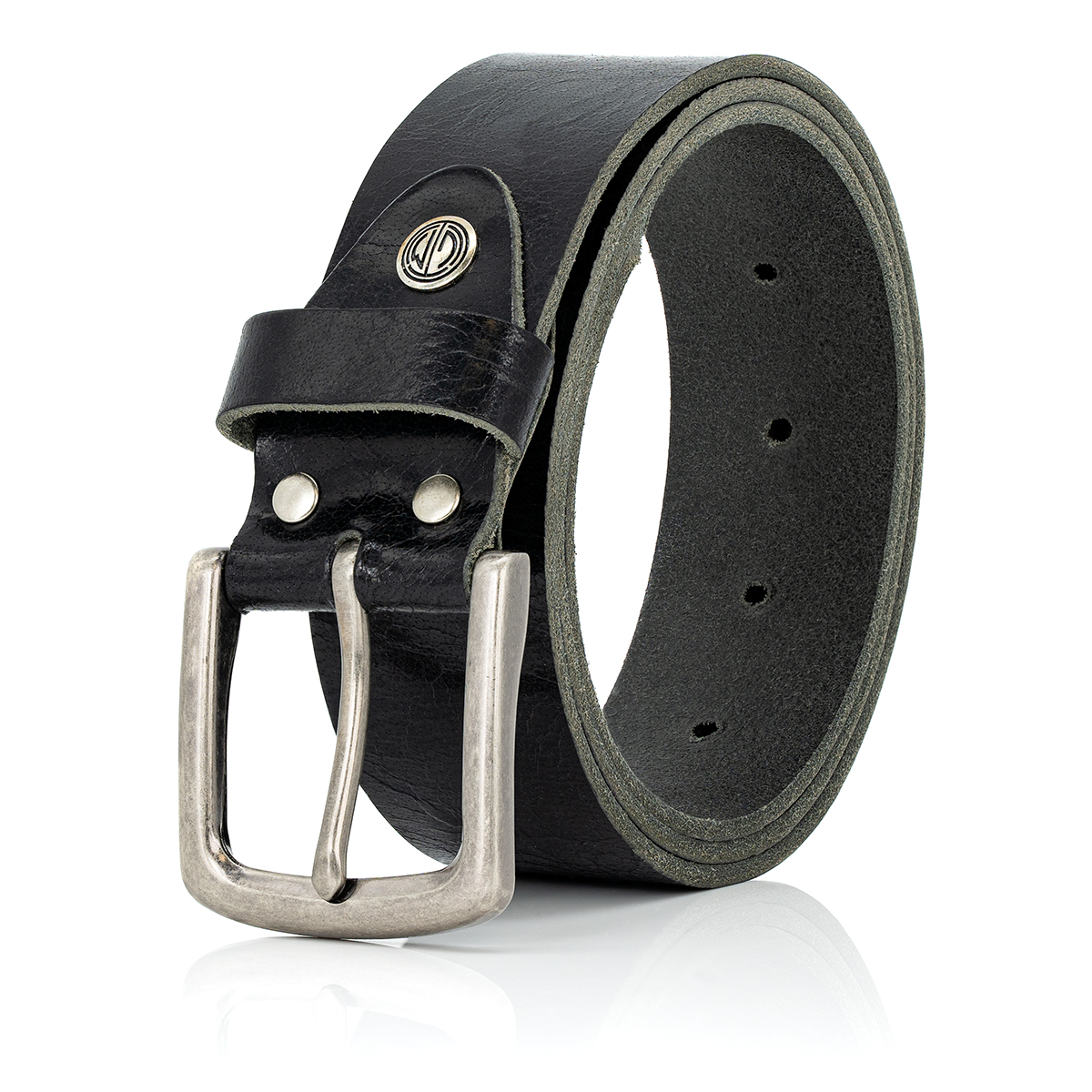 LINDENMANN Ledergürtel Herren schwarz