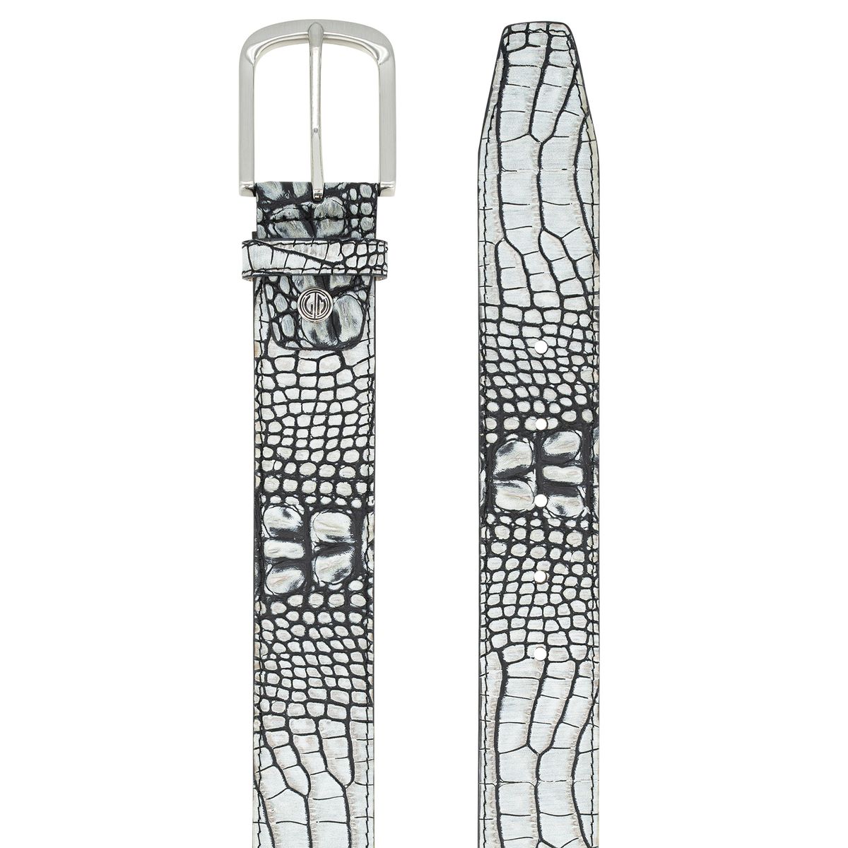 LINDENMANN Jeansgürtel Herren weiss