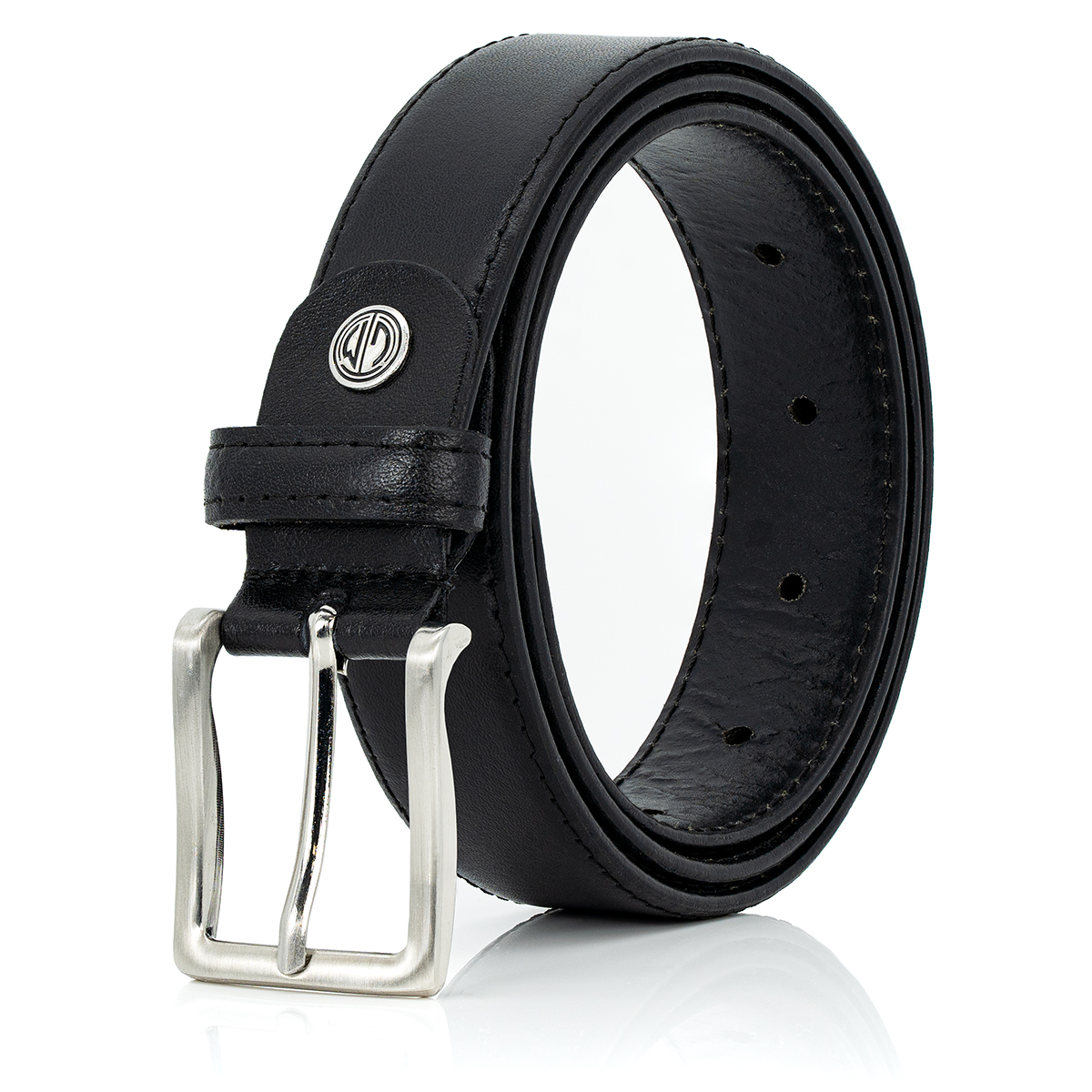 LINDENMANN Ledergürtel Herren schwarz