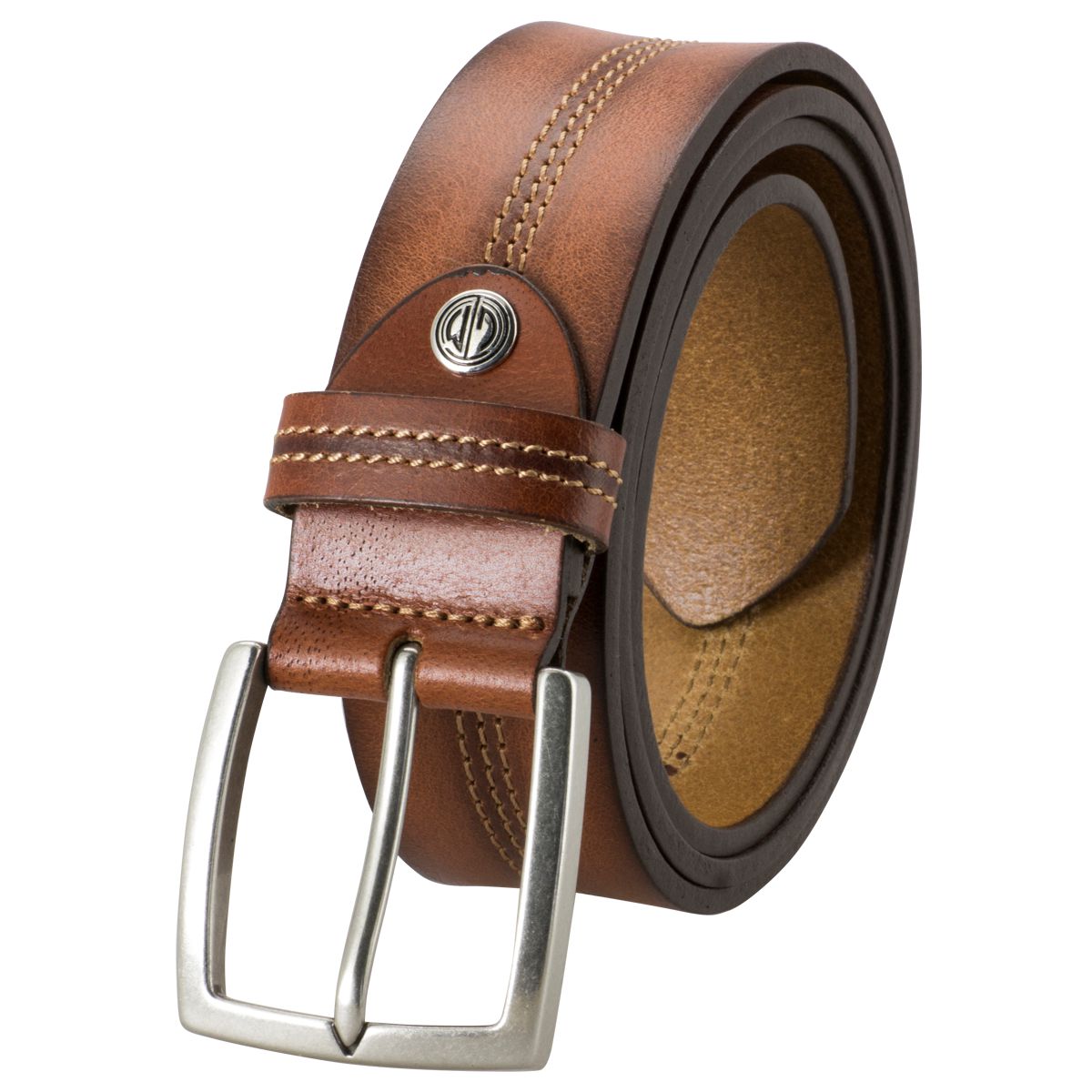 LINDENMANN Leder-Gürtel Herren 40 mm Vollrindleder cognac