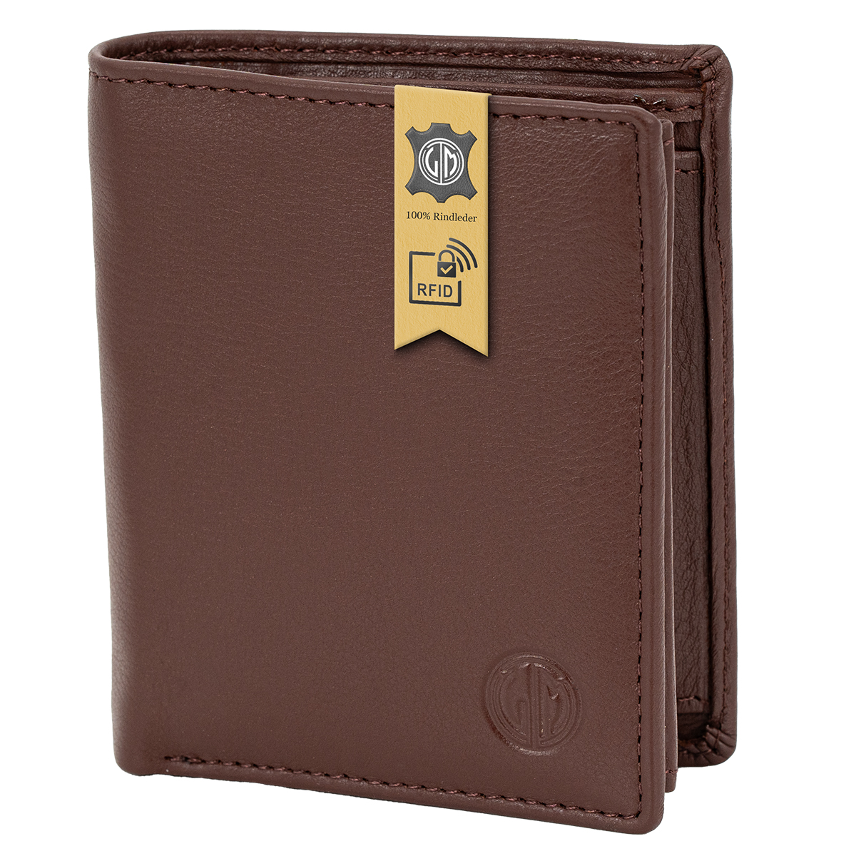 LINDENMANN Herren Leder Portemonnaie braun