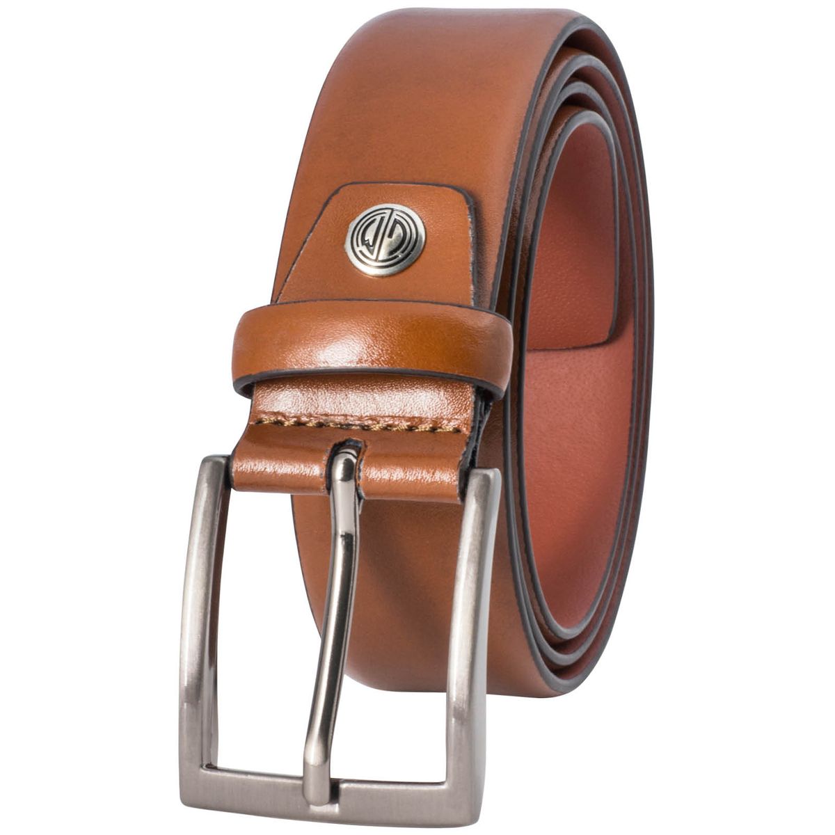 Gürtel Herren Jeansgürtel cognac LINDENMANN Anzug-Ledergürtel Herren 35 mm XL Rindleder cognac