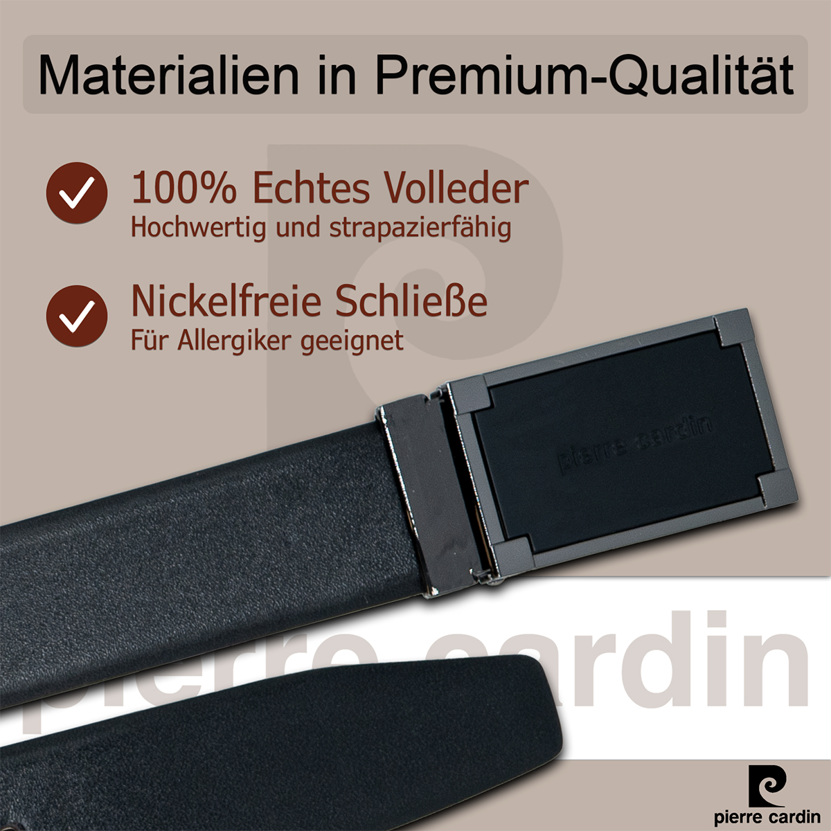 Pierre Cardin Herren-Leder-Gürtel