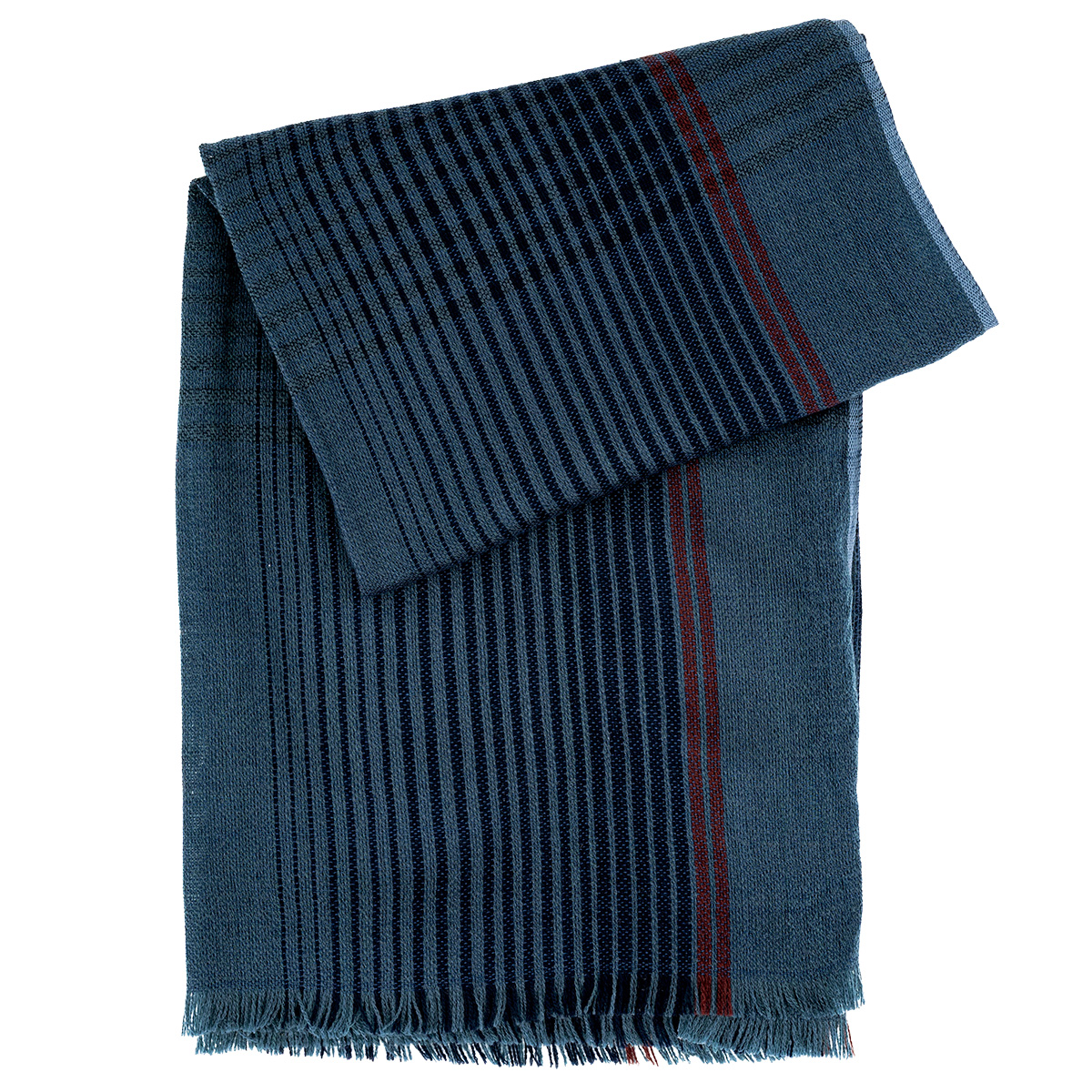 LINDENMANN Schal Herren Viskose-Polyacryl blau