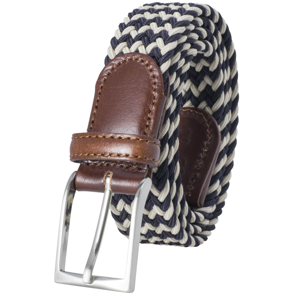 Stoffgürtel Herren beige LINDENMANN Textil-Flechtgürtel Herren 35 mm Textilgürtel beige