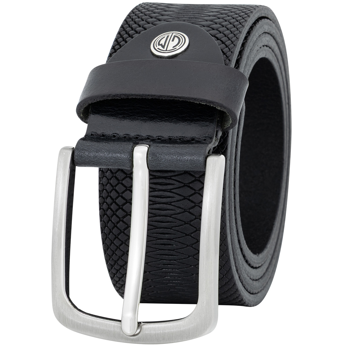LINDENMANN Vollrindledergürtel Herren Tiefschwarz
