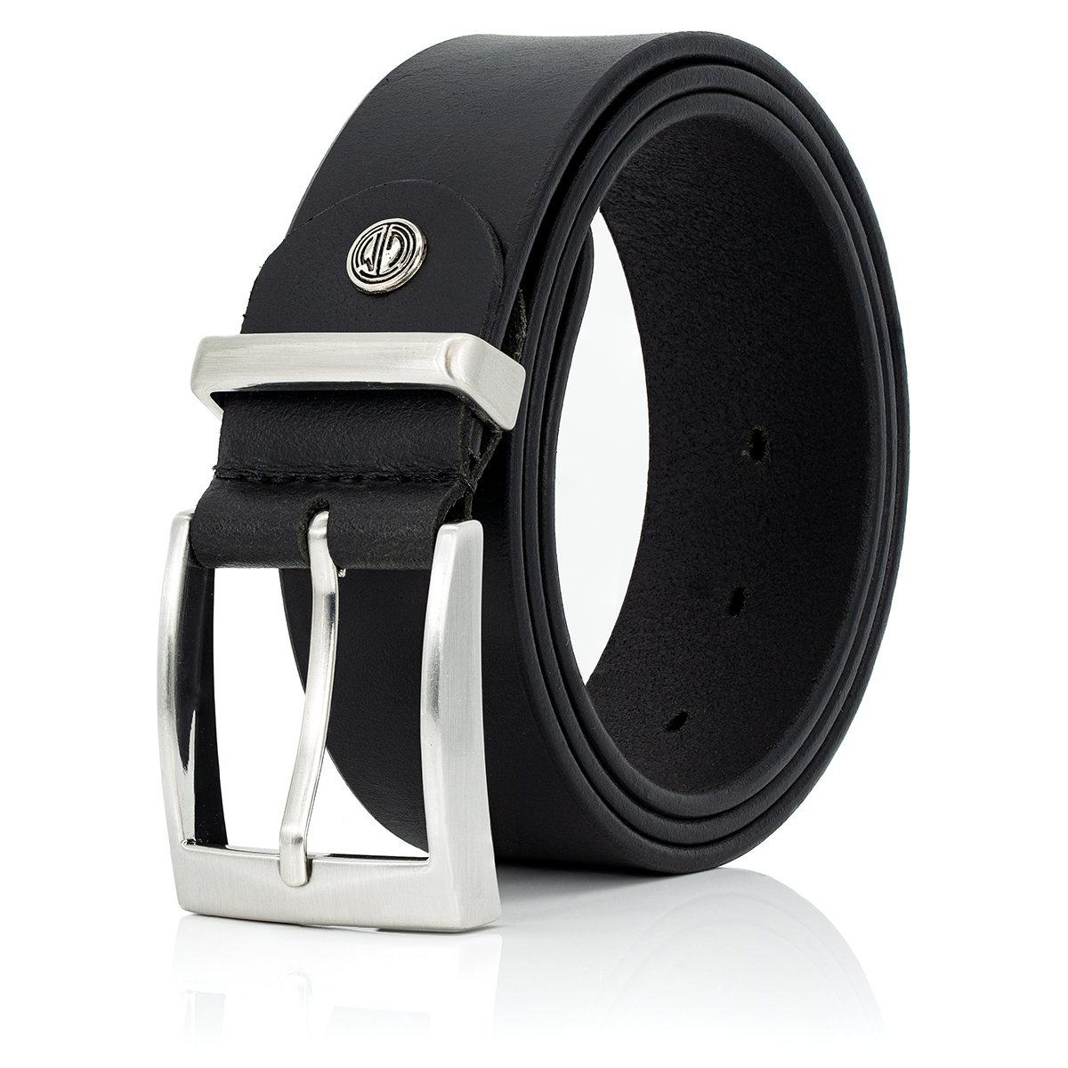 LINDENMANN Ledergürtel Herren schwarz