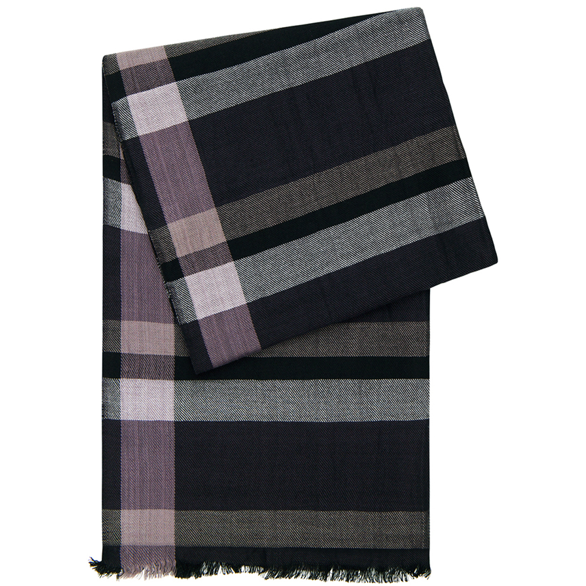 Herren Schal schwarz-lila