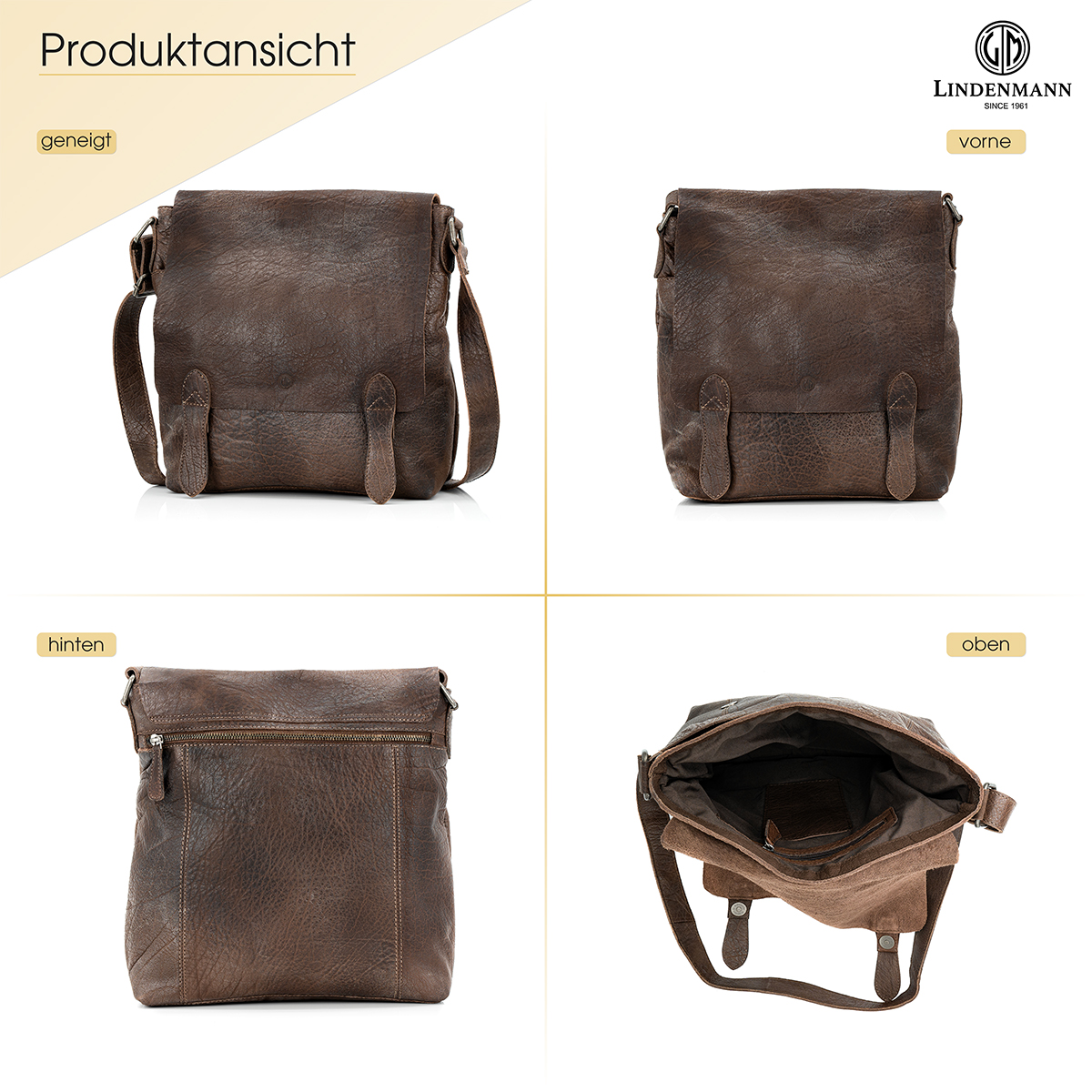 Lindenmann Ledertasche braun
